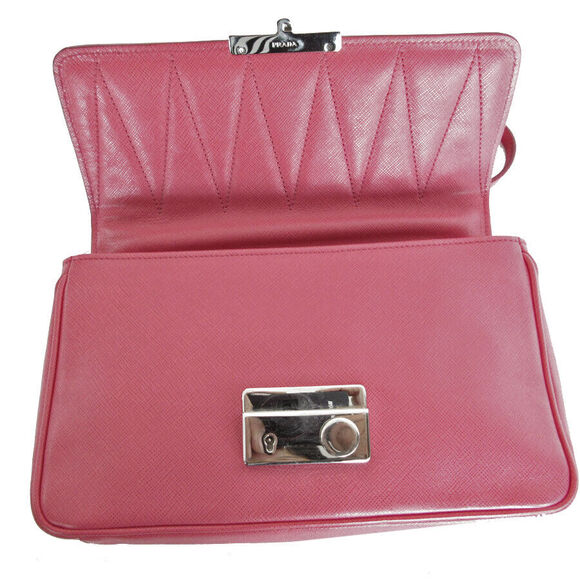 Auth Prada Shoulder Bag Pink Leather #168402P60B - Picture 8 of 12